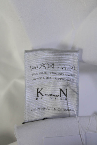 Kristensen Du Nord Womens Long Sleeves Button Down Shirt White Size 1