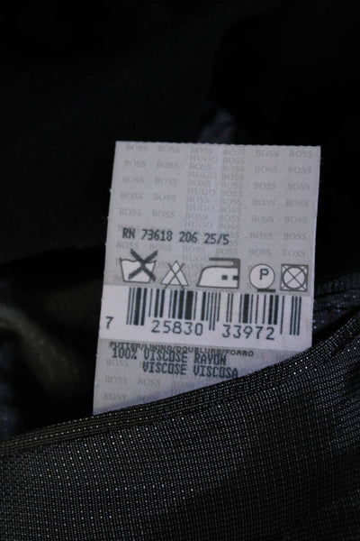 Boss Hugo Boss Mens Wool Collared Buttoned Long Sleeve Blazer Black Size EUR42