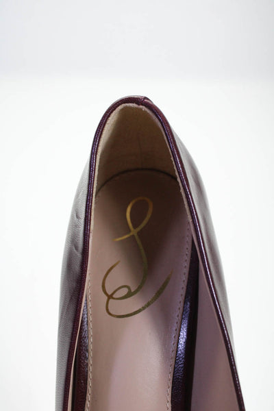 Sam Edelman Womens Dark Red Pointed Toe Kitten Heels Pumps Shoes Size 7
