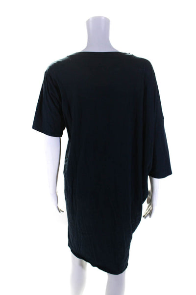 Oak Womens Cotton Short Sleeve Round Neck Tshirt Dress Blue Size M Lot 2