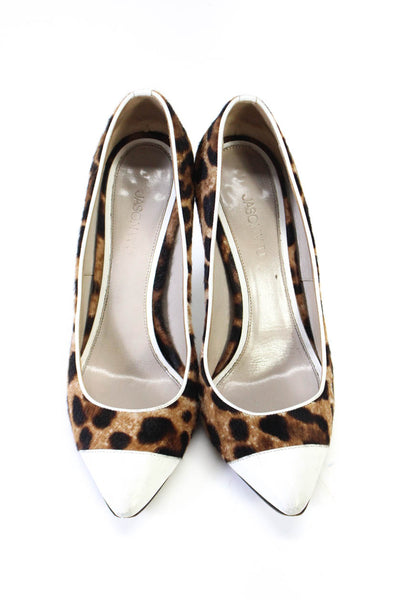 Jason Wu Women's Pointed Toe Slip-On Stiletto Animal Print Heels  Pumps Shoes Si