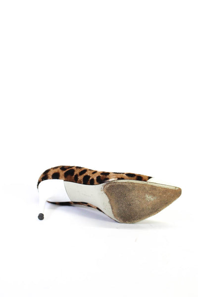 Jason Wu Women's Pointed Toe Slip-On Stiletto Animal Print Heels  Pumps Shoes Si