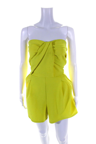 Great Jones Womens Yellow Strapless Romper Yellow Size M 13811950