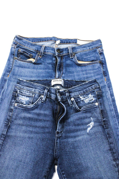 Agolde Rag & Bone Jean Womens Medium Wash Pants Blue Size 27/29 Lot 2