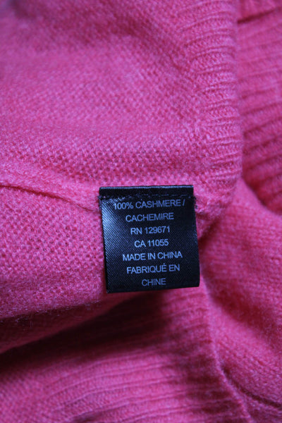 360 Cashmere Womens Crew Neck Long Sleeve Sweater Cashmere Pink Size Large