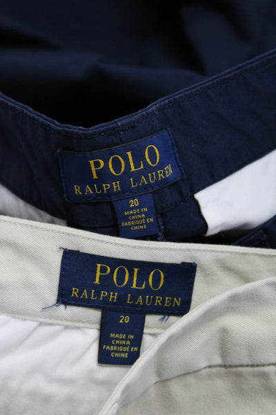 Polo Ralph Lauren Womens Khaki Cotton High Rise Walking Shorts Size 20 Lot 2