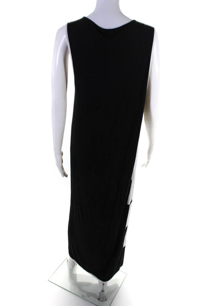 Helmut Lang Womens Black White Color Block Crew Neck Sleeveless Tank Dress SizeM