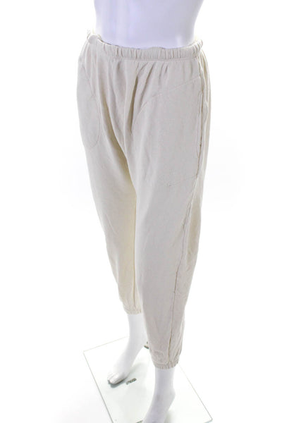 The Great Women's Elastic Waist Tapered Leg Jogger Pant Beige Size 0