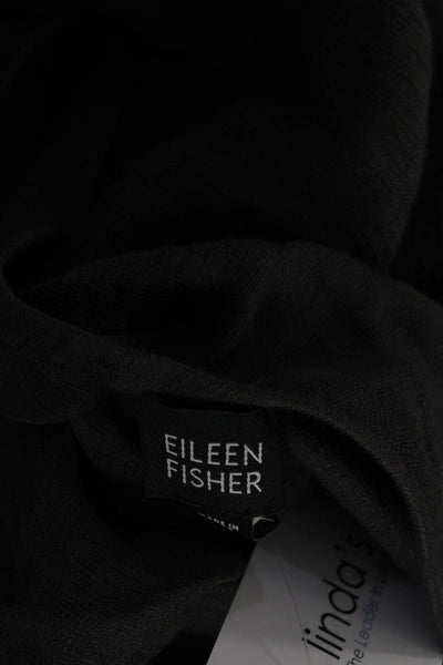 Eileen Fisher Womens Unlined Linen Blend Elastic Waist Maxi Skirt Gray Size M