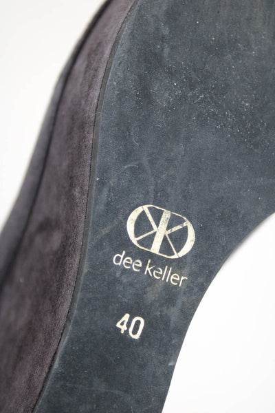 Dee Keller Womens Suede Open Toe Pull On Platform Wedges Purple Size 40 10