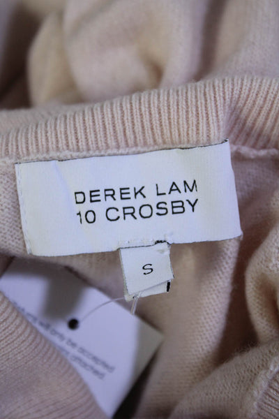 Derek Lam 10 Crosby Womens Cashmere Long Sleeve Turtleneck Top Pink Size S