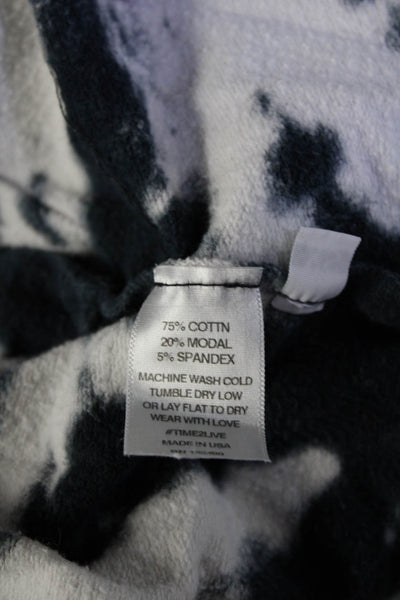 Electric & Rose Womens Tye Dye Long Sleeve Crewneck Sweater White Size XS