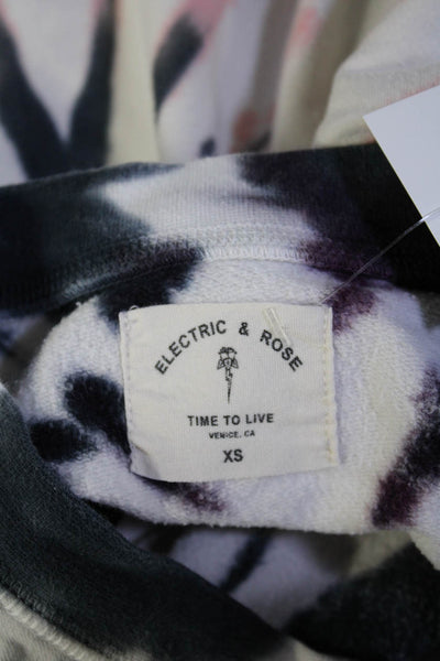 Electric & Rose Womens Tye Dye Long Sleeve Crewneck Sweater White Size XS