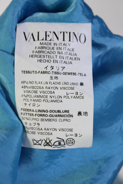 RED Valentino Women's Scoop Neck Sleeveless A-Line Mini Dress Blue Size 4