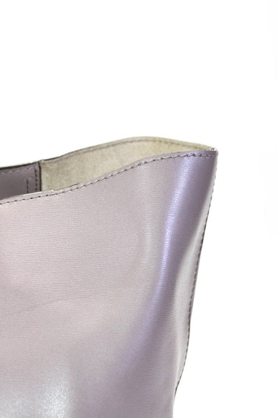 Michael Kors Womens Leather Snap Closure Large Taupe Tote Bag Handbag