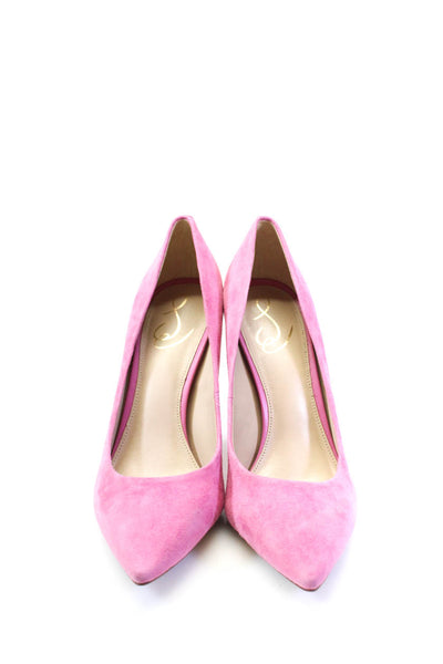 Sam Edelman Womens Suede Slide On Pointed Toe Hazel Pumps Pink Size 10 Medium