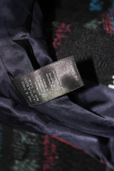 Rag & Bone Womens Raffia Striped Tweed Peak Lapel Blazer Jacket Black Size Small
