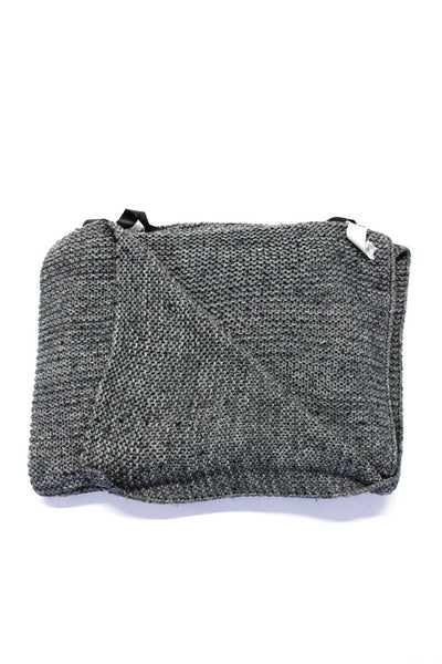 Ugg Unisex Loose Knit Large Throw Blanket Charcoal Gray 76"