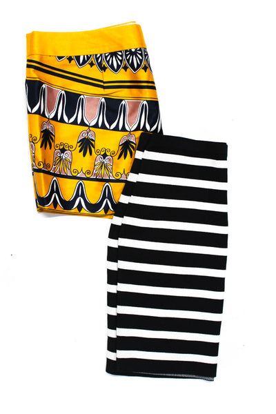 J Crew Rachel Rachel Roy Womens Shorts Striped Skirt Yellow Black Size 8 Large L