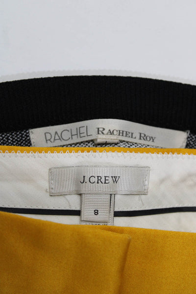J Crew Rachel Rachel Roy Womens Shorts Striped Skirt Yellow Black Size 8 Large L