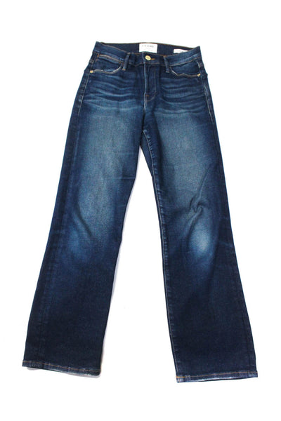 Frame Frame Denim Womens Boot Cut Straight Leg Jeans Black Blue Size 26 Lot 2
