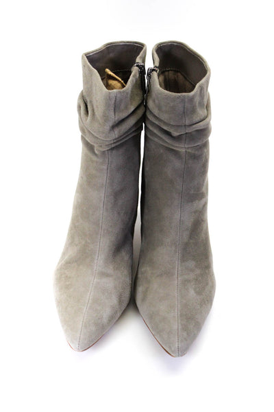 Vince Camuto Womens Brianna Slouch Stiletto Ankle Boots Gray Suede Size 40 9