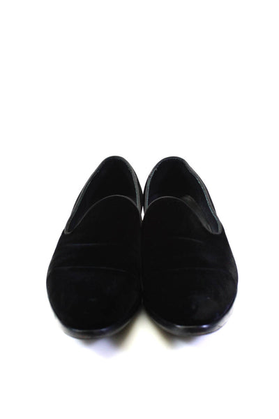 To Boot New York Mens Velvet Slide On Dress Loafers Jet Black Size 10.5