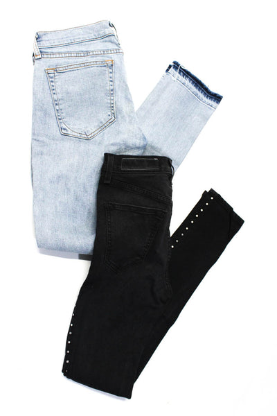 Rag & Bone Jean Womens Skinny Jeans Black 25 26 Lot 2