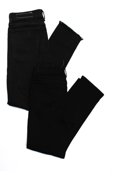 Frame Denim Rag & Bone Jean Womens Straight Leg Jeans Black Size 26 25 Lot 2