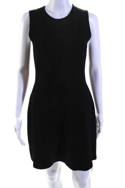 Theory Womens Sleeveless Crew Neck Knit Branteen A Line Dress Black Size Medium