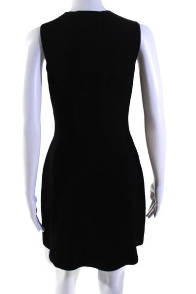Theory Womens Sleeveless Crew Neck Knit Branteen A Line Dress Black Size Medium