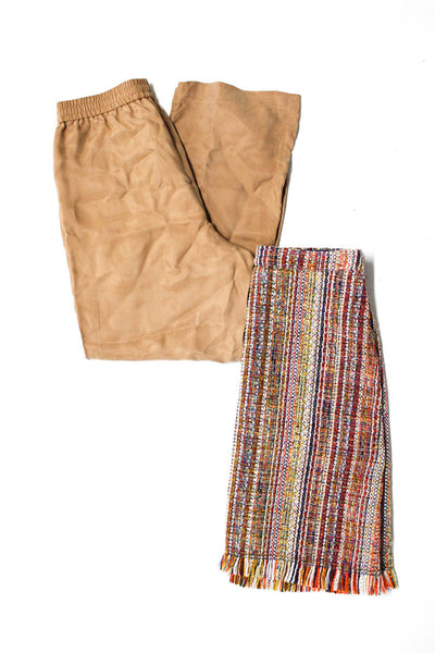 J Crew Maeve Anthropologie Womens Skirt Caramel Straight Pants Size 0 lot 2