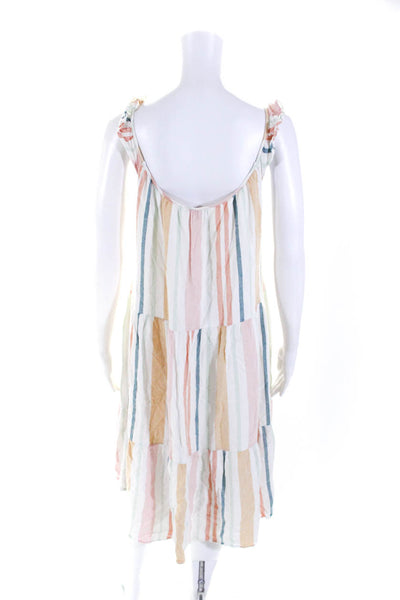 Rails Womens Striped Scoop Neck Sleeveless Midi Dress Multicolor Size Medium