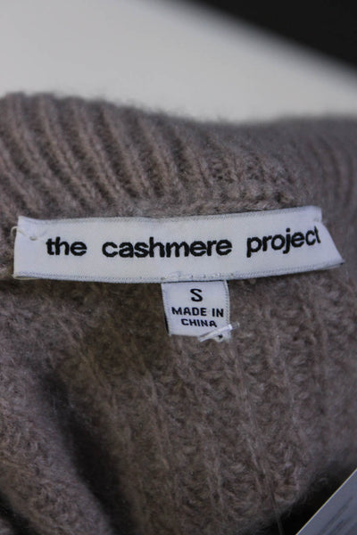 The Cashmere Project Womens Quarter Zip Mock Neck Sweater Brown Size Small