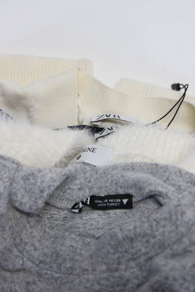Zara La Ligne For Target Womens Sweaters Gray White Navy Size Small Medium Lot 4
