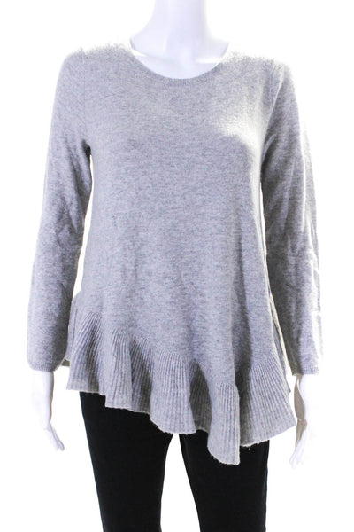 Joie Womens Long Sleeves Pullover Sweater Heather Gray Wool Size Extra Small