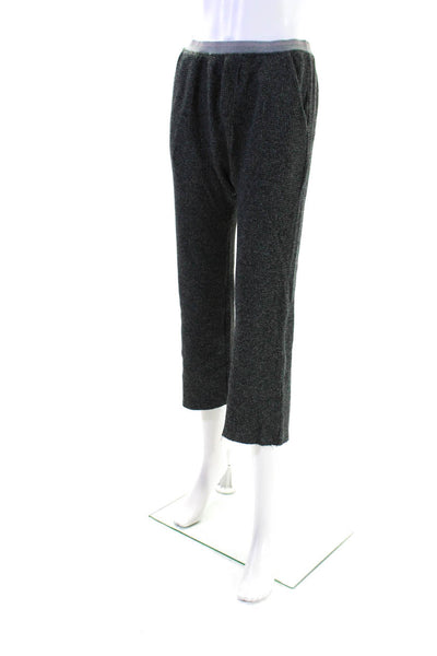The Great Womens Thermal Waffle Knit Cropped Lounge Pajama Pants Gray Size 0