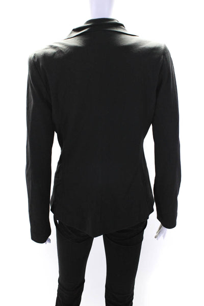 Eileen Fisher Womens Long Sleeves Half Zipper Jacket Gray Size Petite Small