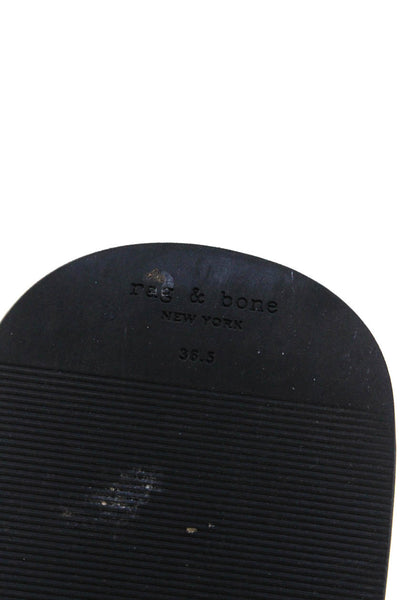 Rag & Bone Womens Platform Flip Flop Leather White Size 6.5 US