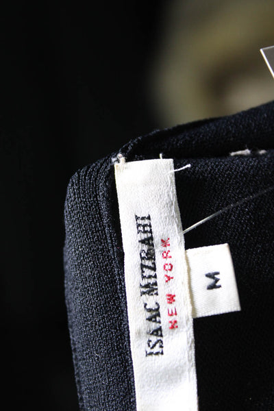 Isaac Mizrahi Womens Long Sleeve V Neck Wrap Sweater Black Size Medium