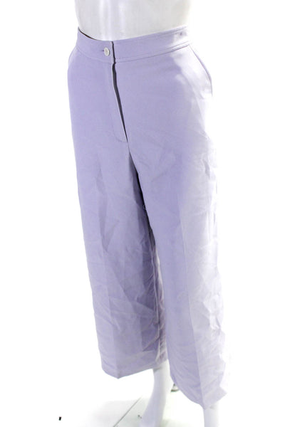 Toccin NYC Womens Wide Leg Zip Front Four Pocket Pants Purple Size 4