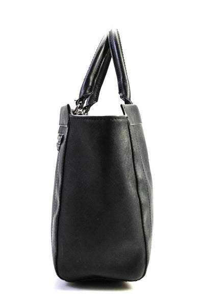 Rebecca Minkoff Womens  Zip Closure Detachable Crossbody Top Handle Bag Black