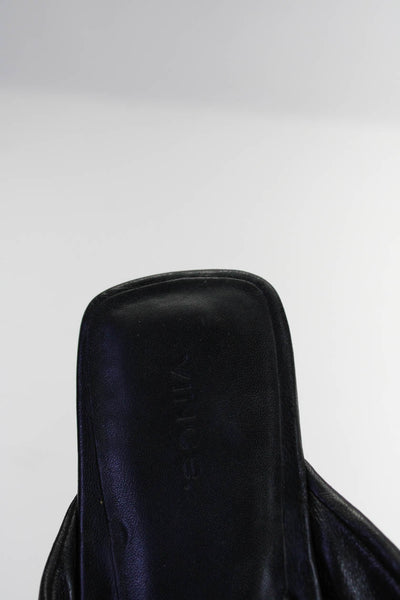 Vince Womens Black Knot Detail Strappy Flat Slingbacks Shoes Size 9