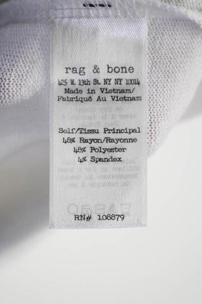 Rag & Bone Jean Womens Short Sleeve Scoop Neck Tee Shirt Navy White XS Lot 2