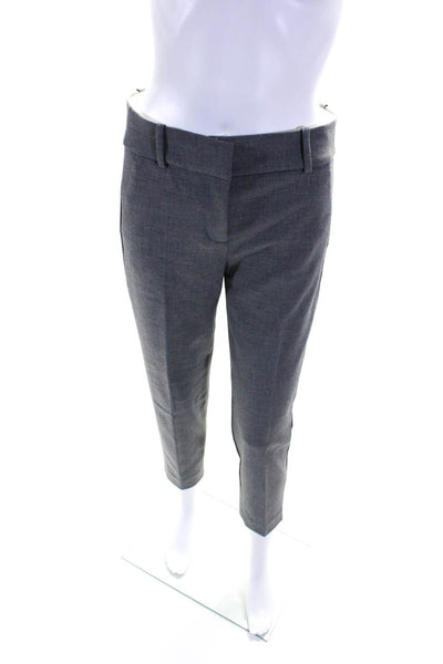 J Crew Womens Cameron Flat Front Straight Leg Trousers Gray Size 2