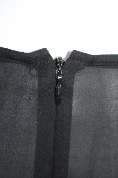 Eva Chun Women's Sleeveless Double Breast Two Piece Vest Pant Black Size 6