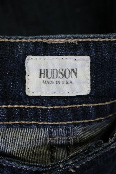 Hudson Womens Cotton Denim Five Pocket Low-Rise Flare Jeans Blue Size 29