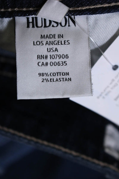 Hudson Womens Cotton Denim Five Pocket Low-Rise Flare Jeans Blue Size 29