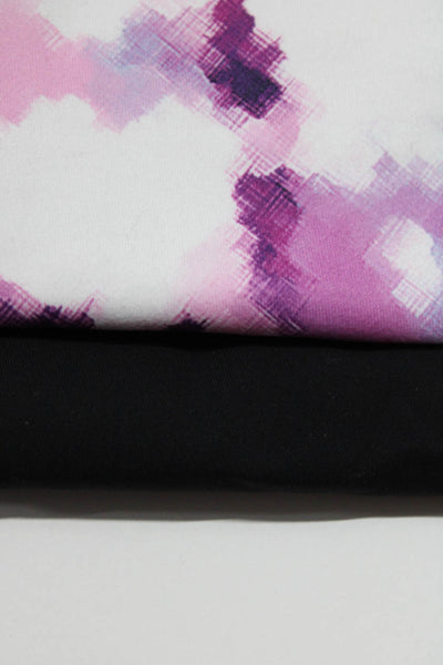 Lululemon Womens Abstract Print Cropped Activewear Leggings Pink Size 8 Lot 2