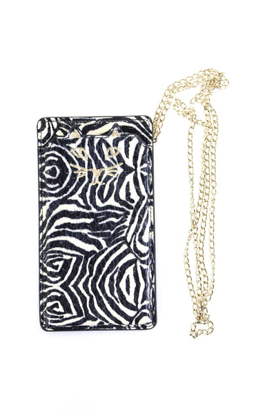 Charlotte Olympia Leather Zebra Print Snakeskin Embossed Iphone 6 Case White